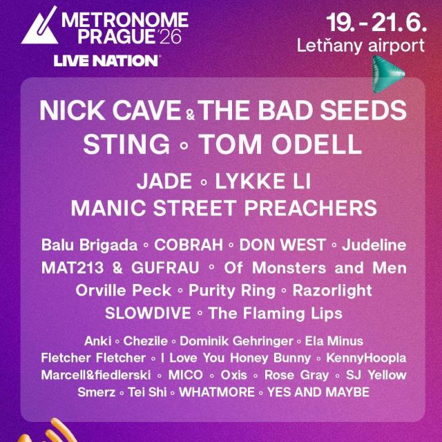 Oznamujeme poslední hvězdy letošního Metronome Prague